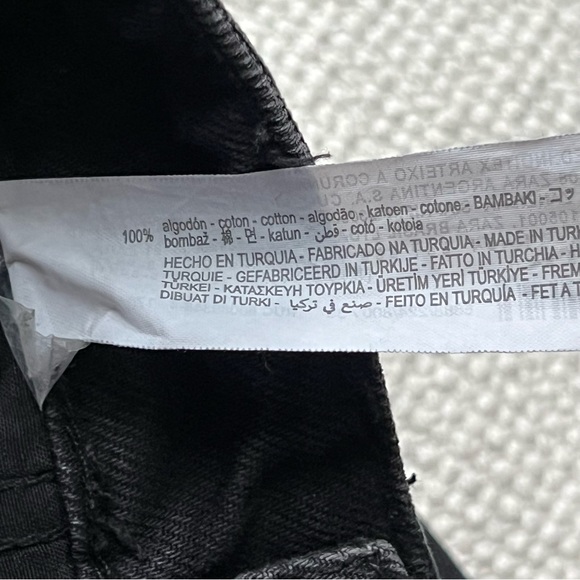 Zara Black High Rise Wide Leg Full Length Jeans Women’s Size 6 - Picture 8 of 12